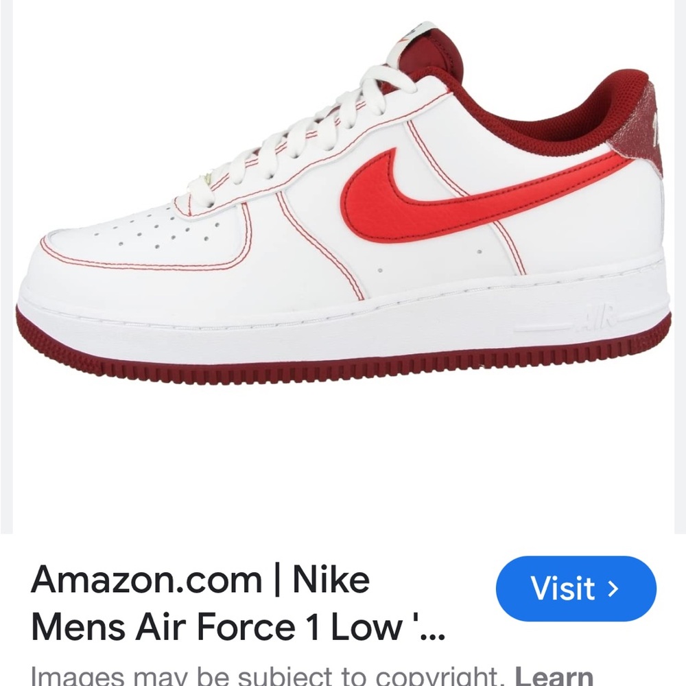 Nike White and Red Athletic Shoes (Excellent Care!)